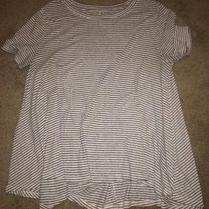 Flowy Black and White Stripe Top